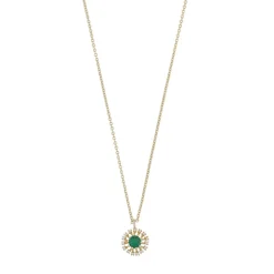 Snö of Sweden Halsband Wiz Pendent Guld Grön
