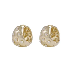 Snö of Sweden Örhängen Soap Pearl Oval Ring Guld