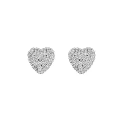 Snö of Sweden Örhängen Stina Heart Silver
