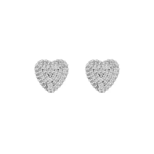 Snö of Sweden Örhängen Stina Heart Silver