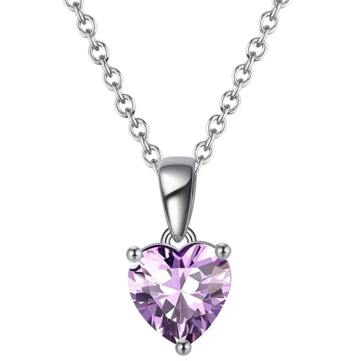 The Botilda - Halsband Månadshjärta Juni Silver
