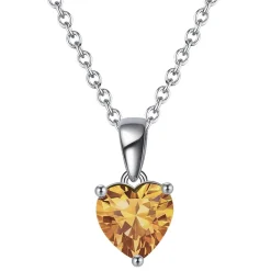 The Botilda - Halsband Månadshjärta November Silver