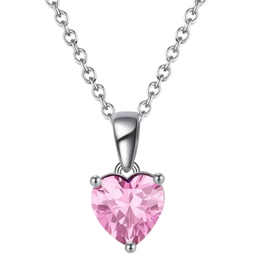 The Botilda - Halsband Månadshjärta Oktober Silver