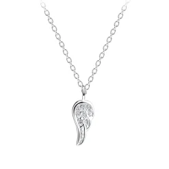 The Botilda - Halsband Vinge CZ Silver