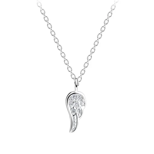The Botilda - Halsband Vinge CZ Silver