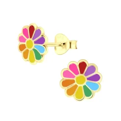 The Botilda - Örhängen Blomma Guld Rainbow