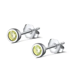 The Botilda - Örhängen Månadssten Mini Augusti Silver