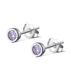 The Botilda - Örhängen Månadssten Mini Juni Silver