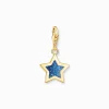 Thomas Sabo - Berlock Charm Club Stjärna Blå Guld