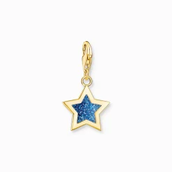Thomas Sabo - Berlock Charm Club Stjärna Blå Guld