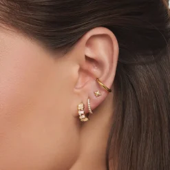 Thomas Sabo - Örhänge Singel Dancing Stones Bred Guld Klar