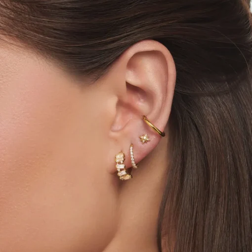 Thomas Sabo - Örhänge Singel Dancing Stones Bred Guld Klar