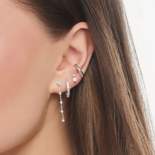 Thomas Sabo - Örhänge Singel Dancing Stones Smal Silver Klar