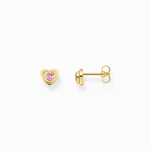 Thomas Sabo - Örhängen Rosa Hjärta Guld