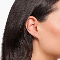 Thomas Sabo - Örhängen Rosa Hjärta Guld