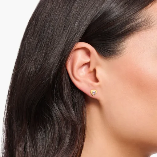 Thomas Sabo - Örhängen Rosa Hjärta Guld